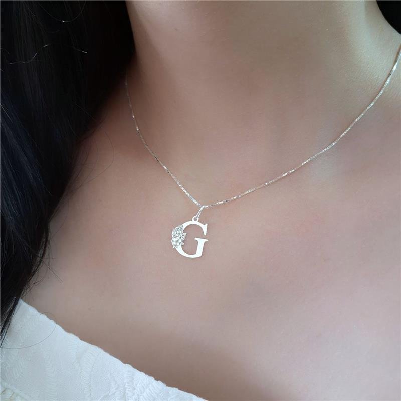 PINGENTE PRATA 925 LETRAS ALFABETO