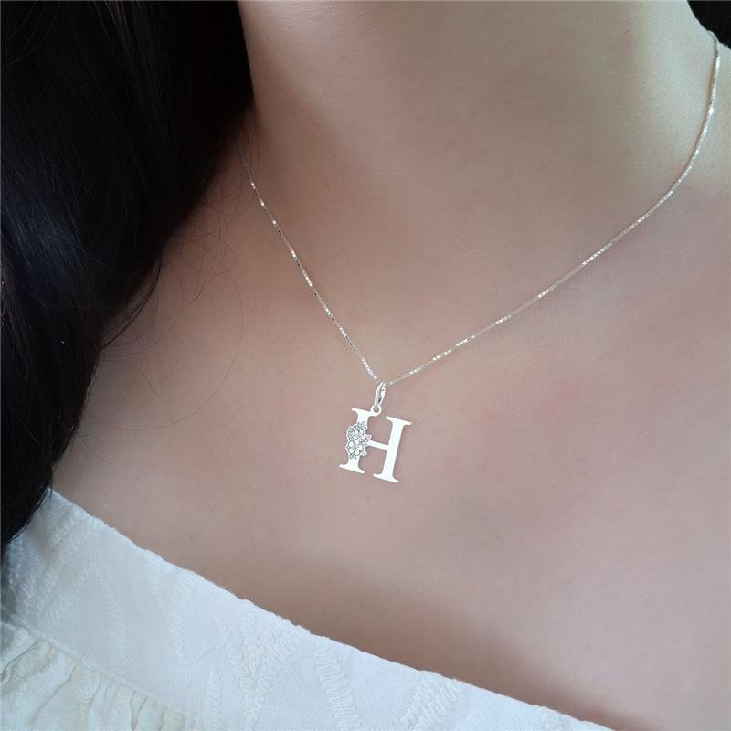 PINGENTE PRATA 925 LETRAS ALFABETO