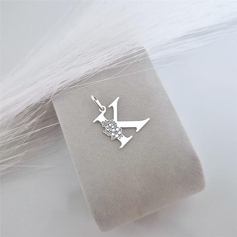 PINGENTE PRATA 925 LETRAS ALFABETO