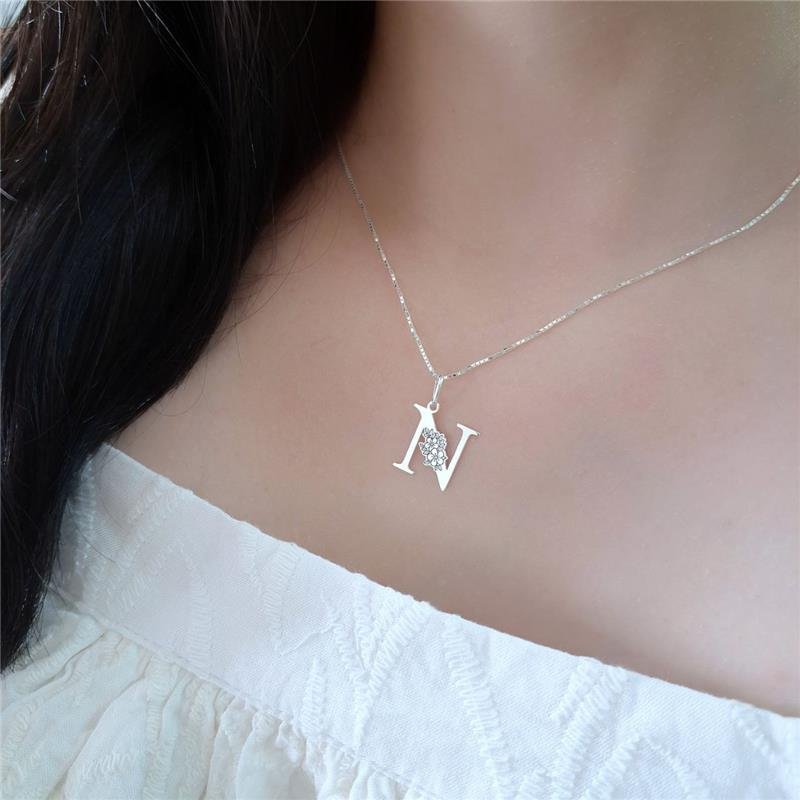 PINGENTE PRATA 925 LETRAS ALFABETO