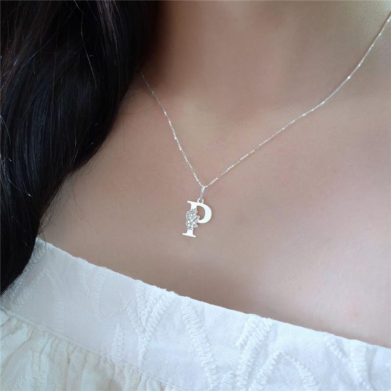 PINGENTE PRATA 925 LETRAS ALFABETO