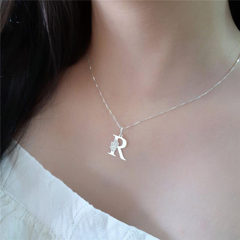 PINGENTE PRATA 925 LETRAS ALFABETO