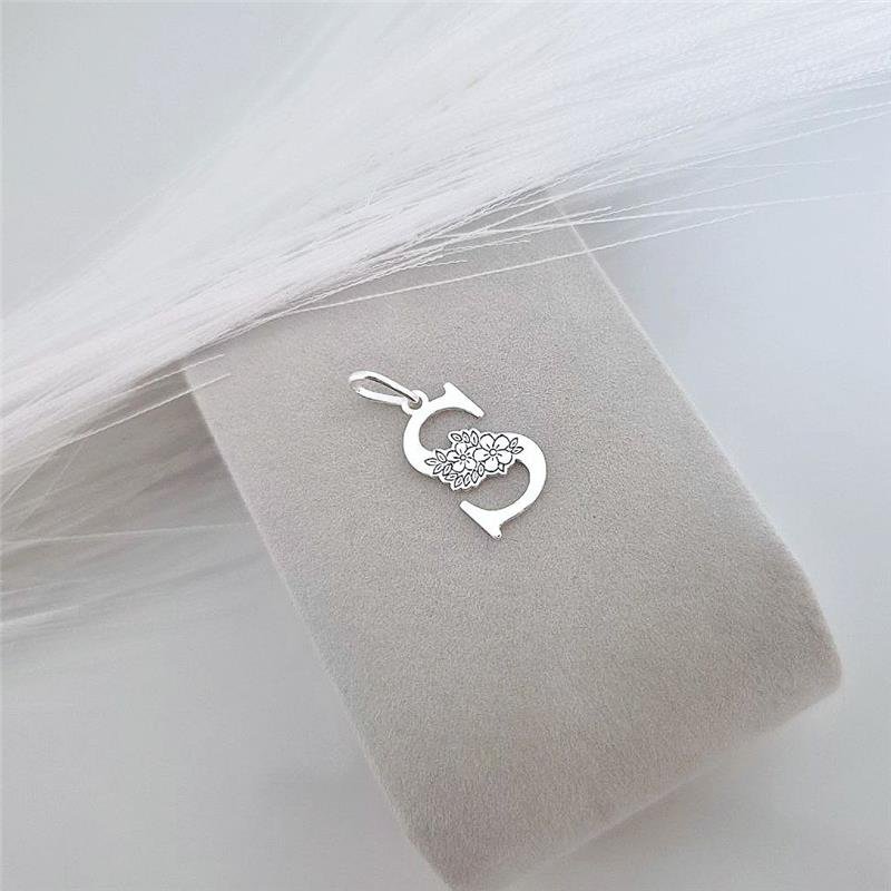 PINGENTE PRATA 925 LETRAS ALFABETO