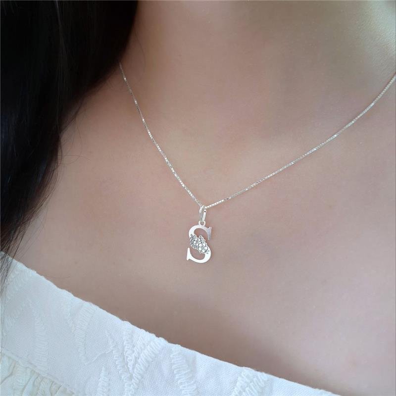 PINGENTE PRATA 925 LETRAS ALFABETO