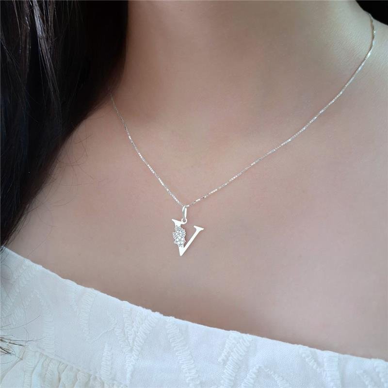 PINGENTE PRATA 925 LETRAS ALFABETO