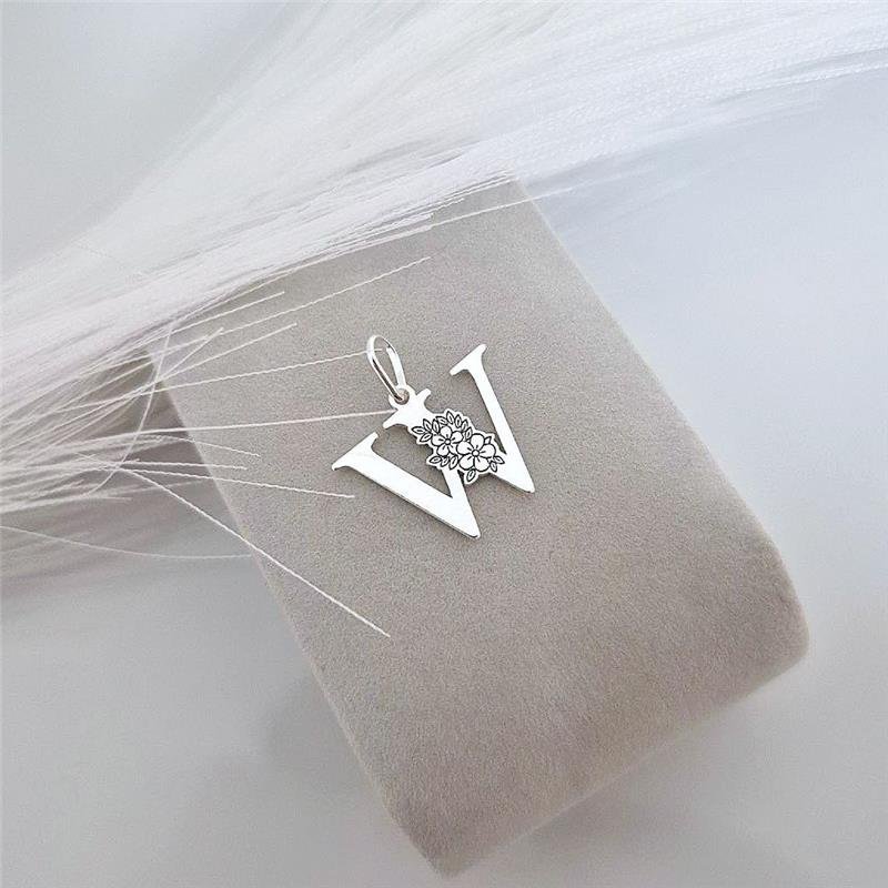 PINGENTE PRATA 925 LETRAS ALFABETO