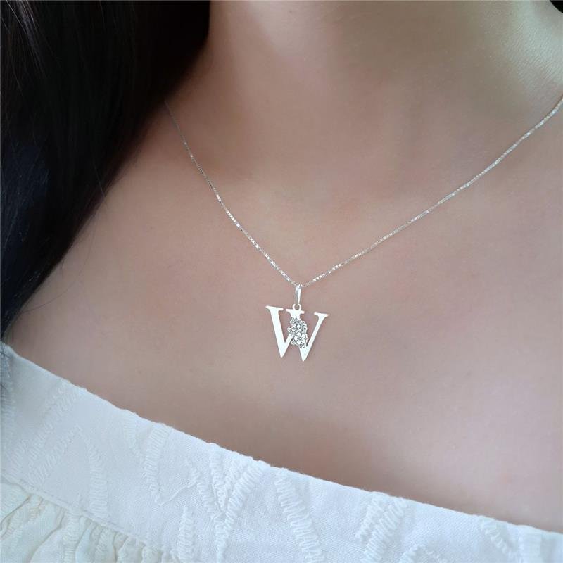 PINGENTE PRATA 925 LETRAS ALFABETO