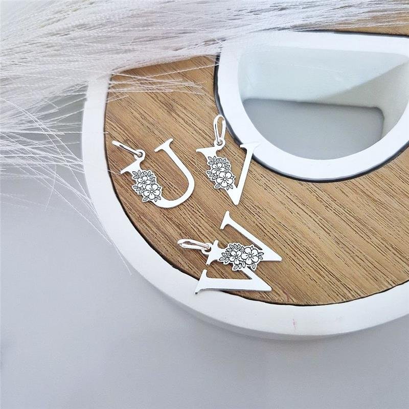 PINGENTE PRATA 925 LETRAS ALFABETO