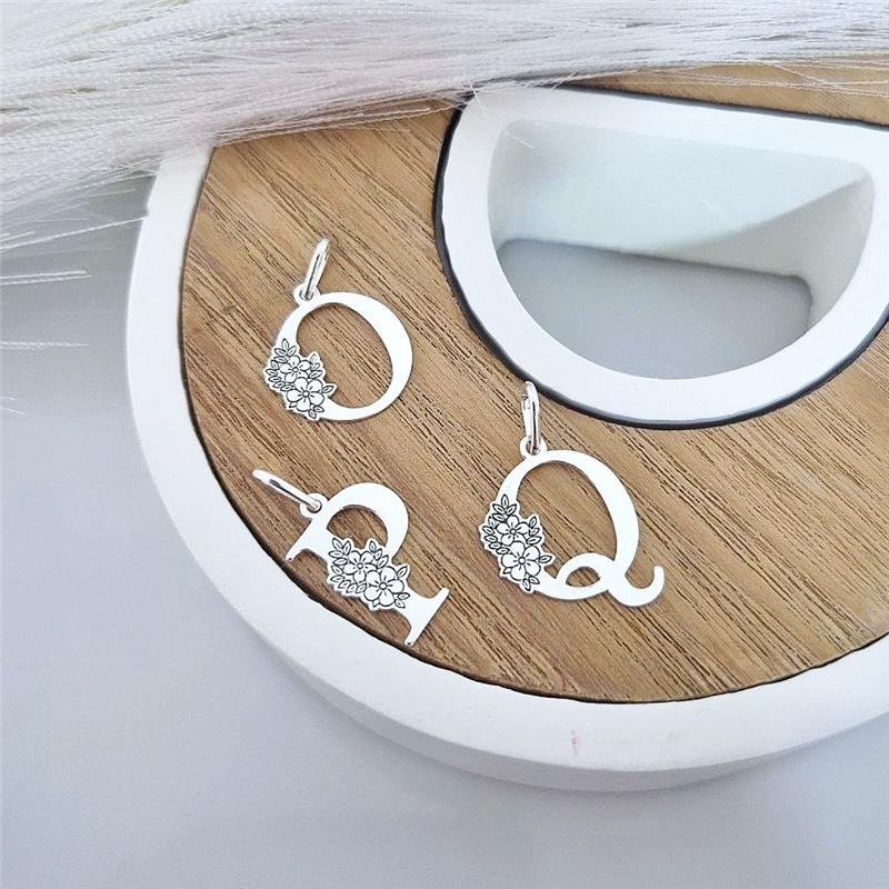 PINGENTE PRATA 925 LETRAS ALFABETO