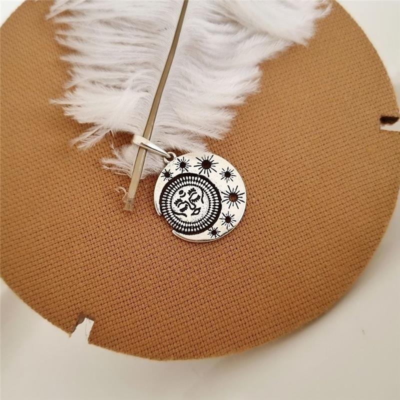 PINGENTE PRATA 925 LUA E SOL