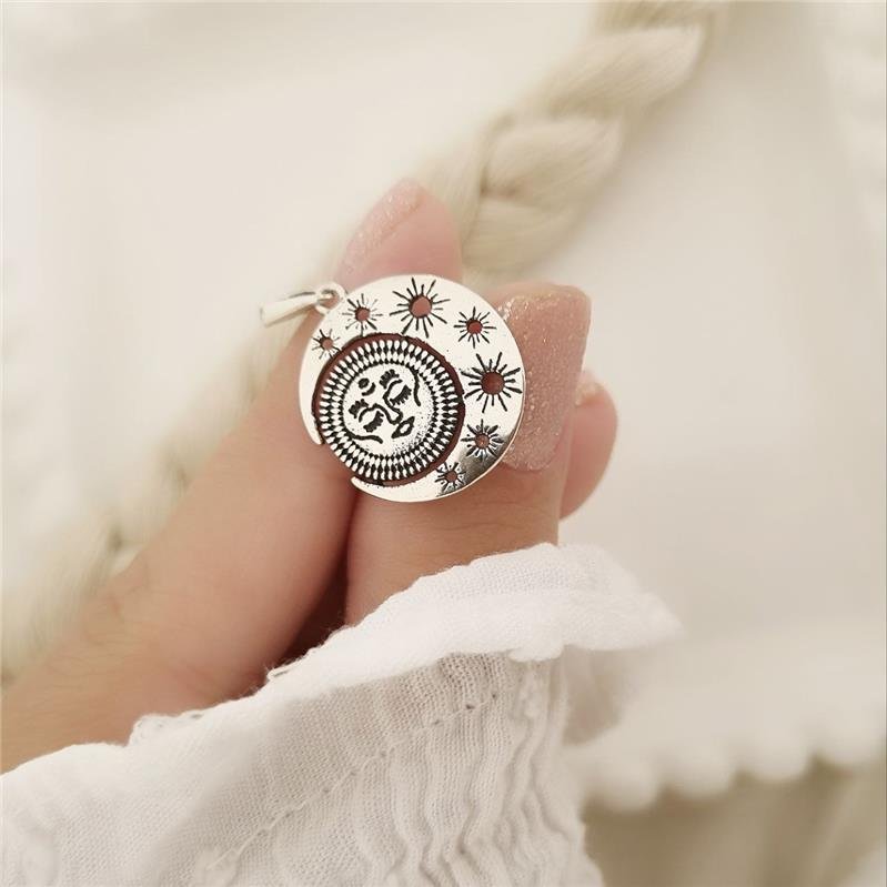 PINGENTE PRATA 925 LUA E SOL