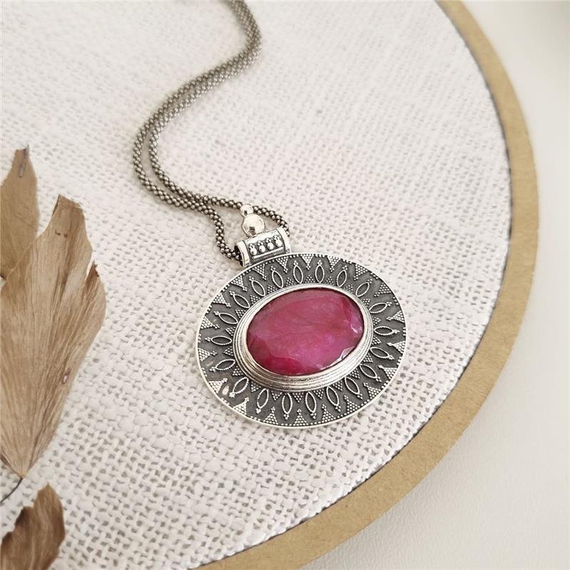 PINGENTE PRATA 925 LUXO OVAL BORDAS TRABALHADAS