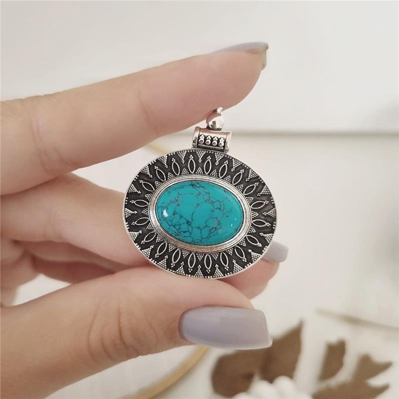 PINGENTE PRATA 925 LUXO OVAL BORDAS TRABALHADAS