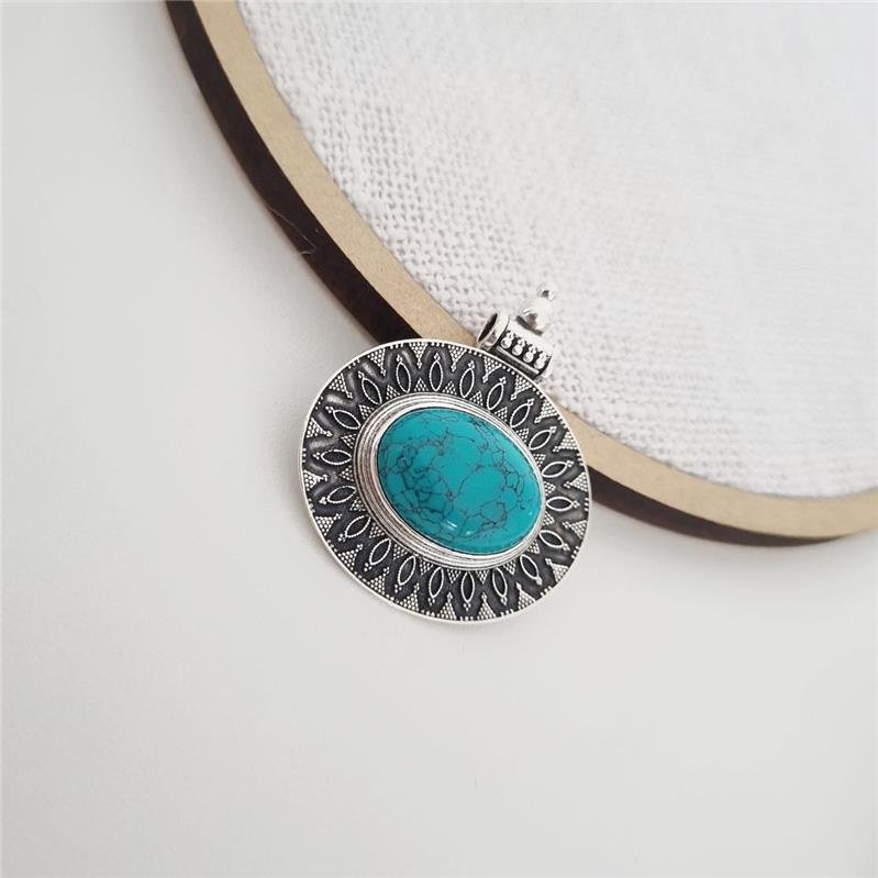 PINGENTE PRATA 925 LUXO OVAL BORDAS TRABALHADAS