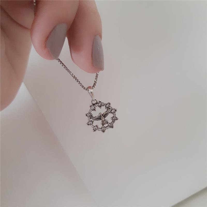 PINGENTE PRATA 925 MANDALA ESPÍRITO SANTO