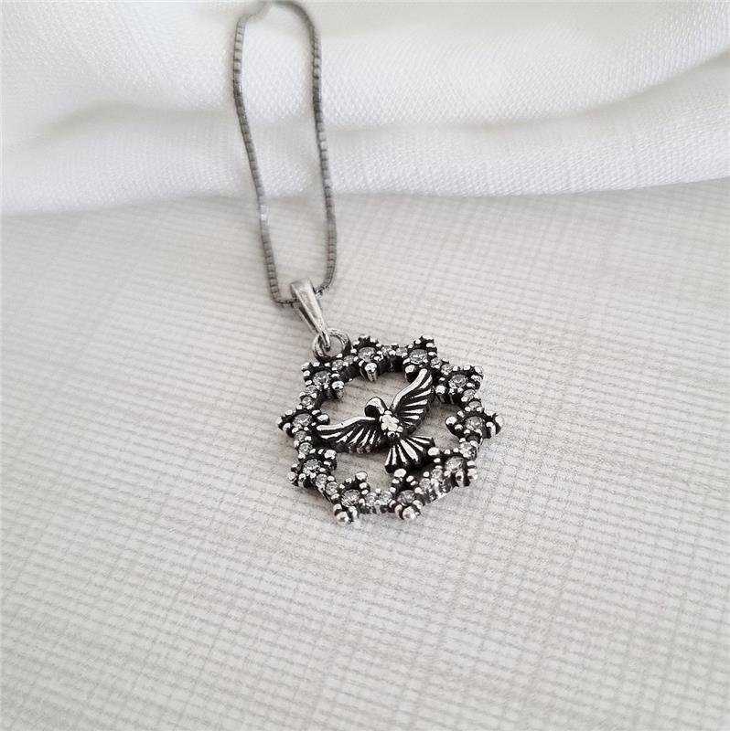 PINGENTE PRATA 925 MANDALA ESPÍRITO SANTO