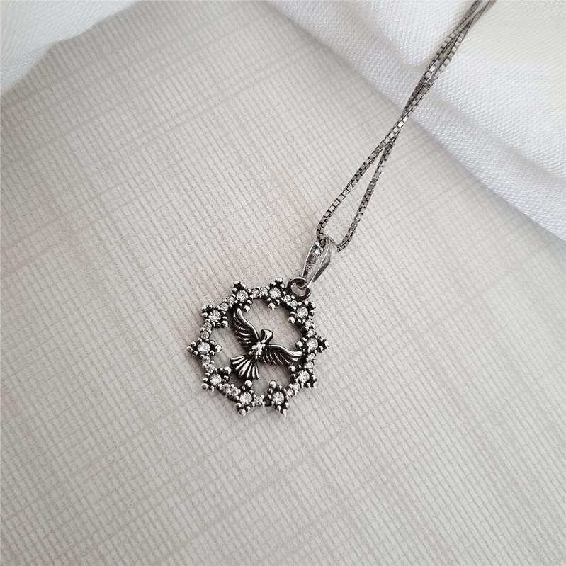 PINGENTE PRATA 925 MANDALA ESPÍRITO SANTO