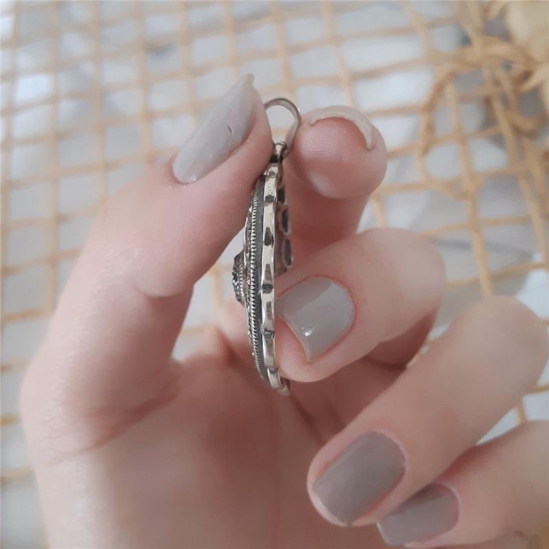 PINGENTE PRATA 925 MANDALA SOL COM MARCASSITA