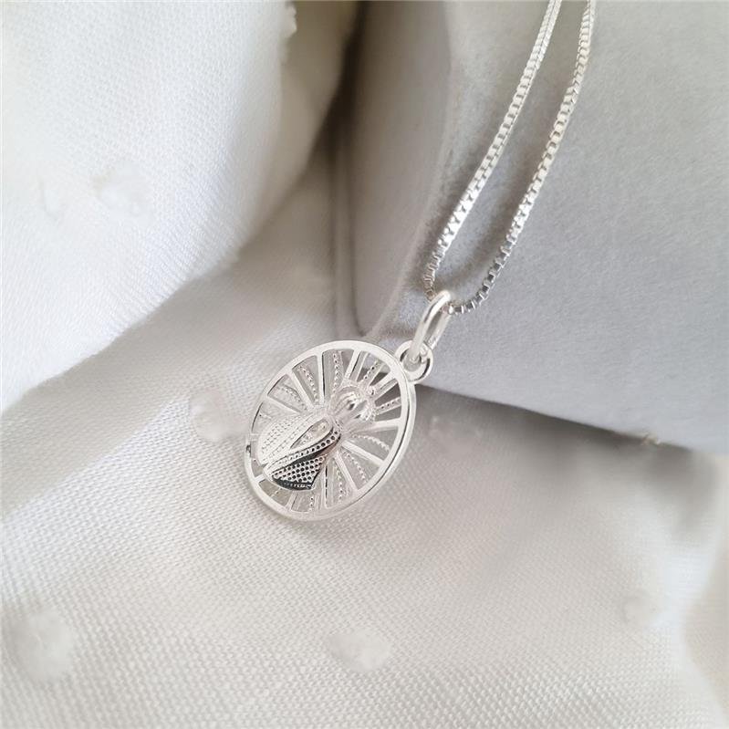 PINGENTE PRATA 925 MEDALHA NOSSA SENHORA APARECIDA