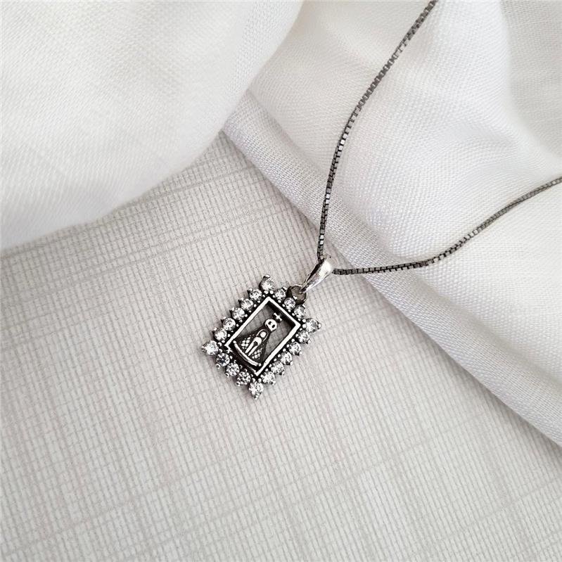PINGENTE PRATA 925 MEDALHA NOSSA SENHORA APARECIDA