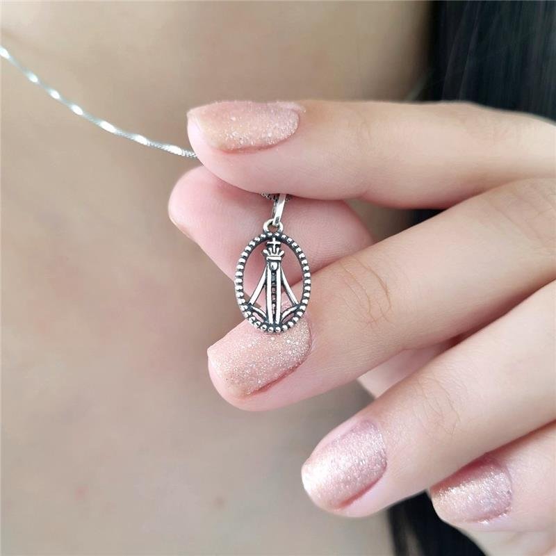 PINGENTE PRATA 925 NOSSA SENHORA APARECIDA PEQUENO