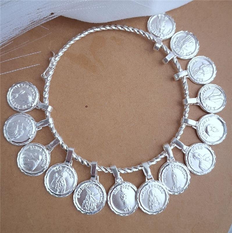 PINGENTE PRATA 925 MEDALHA NOSSA SENHORA DA CONCEIÇÃO