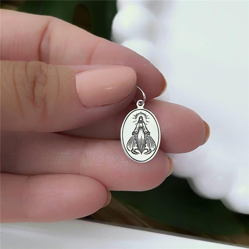 PINGENTE PRATA 925 MEDALHA NOSSA SENHORA DAS GRAÇAS