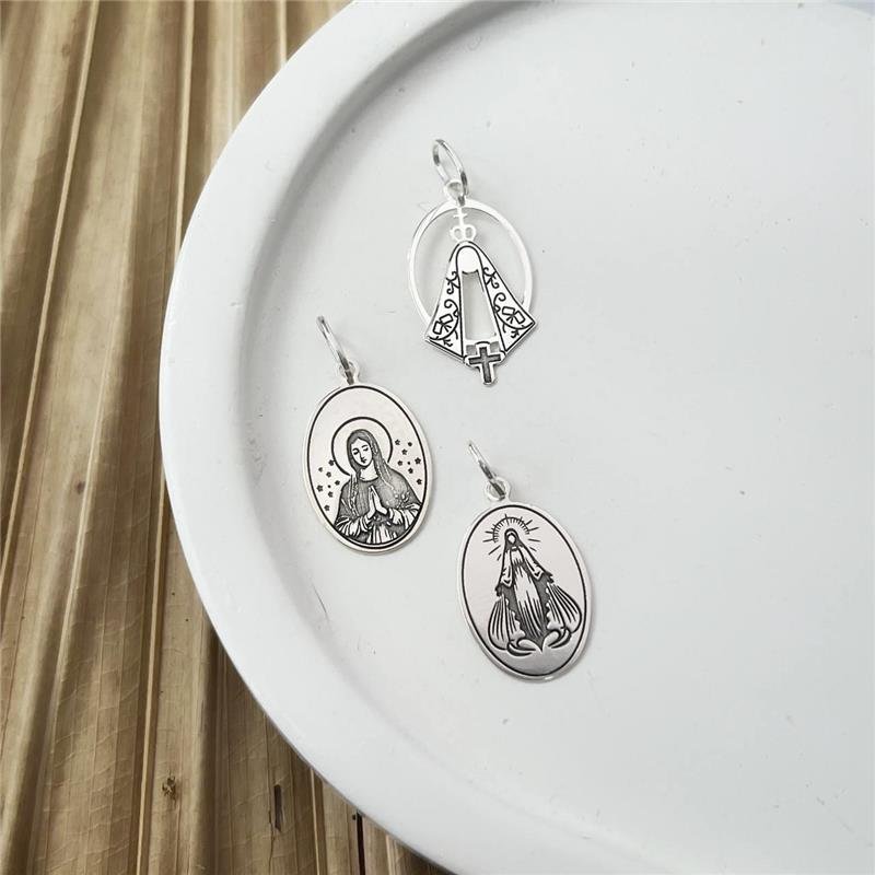 PINGENTE PRATA 925 MEDALHA NOSSA SENHORA DAS GRAÇAS