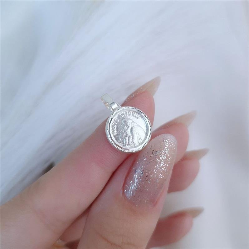 PINGENTE PRATA 925 MEDALHA SANTO ANTONIO