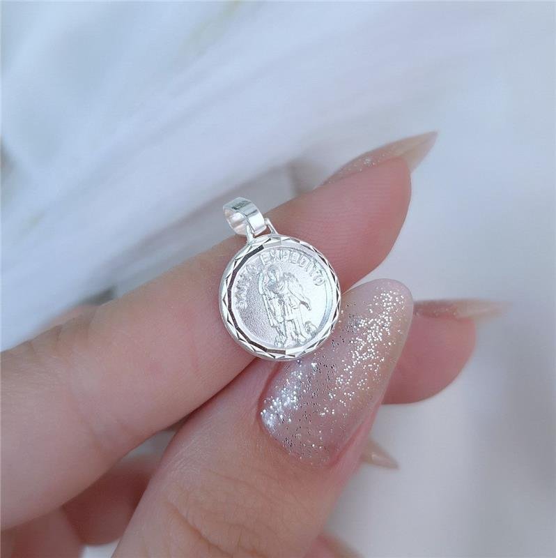 PINGENTE PRATA 925 MEDALHA SANTO EXPEDITO
