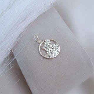 PINGENTE PRATA 925 MEDALHA SÃO JORGE VAZADA