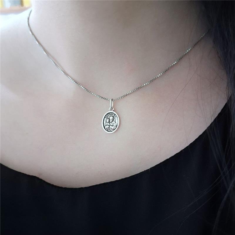 PINGENTE PRATA 925 MEDALHA SÃO JOSÉ 1,4 CM