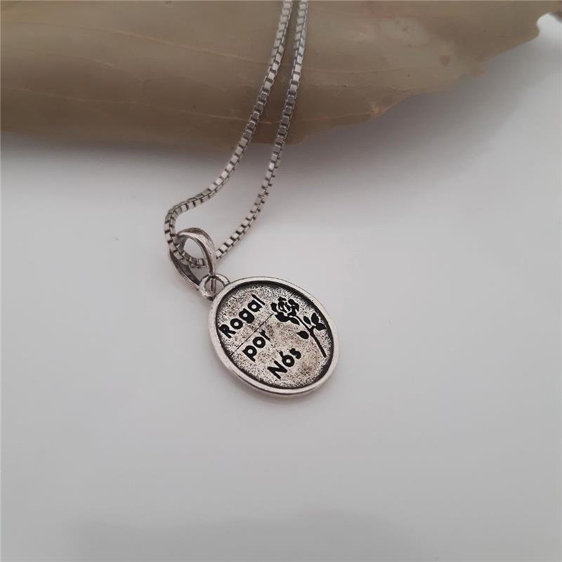 PINGENTE PRATA 925 MEDALHA SÃO JOSÉ 1,5 CM