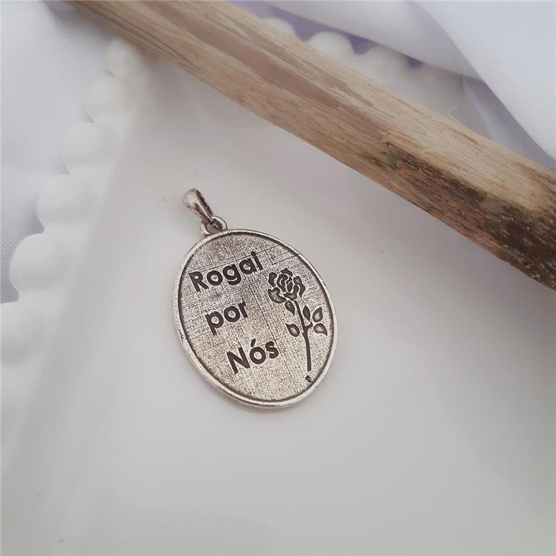 PINGENTE PRATA 925 MEDALHA SÃO JOSÉ 3 CM