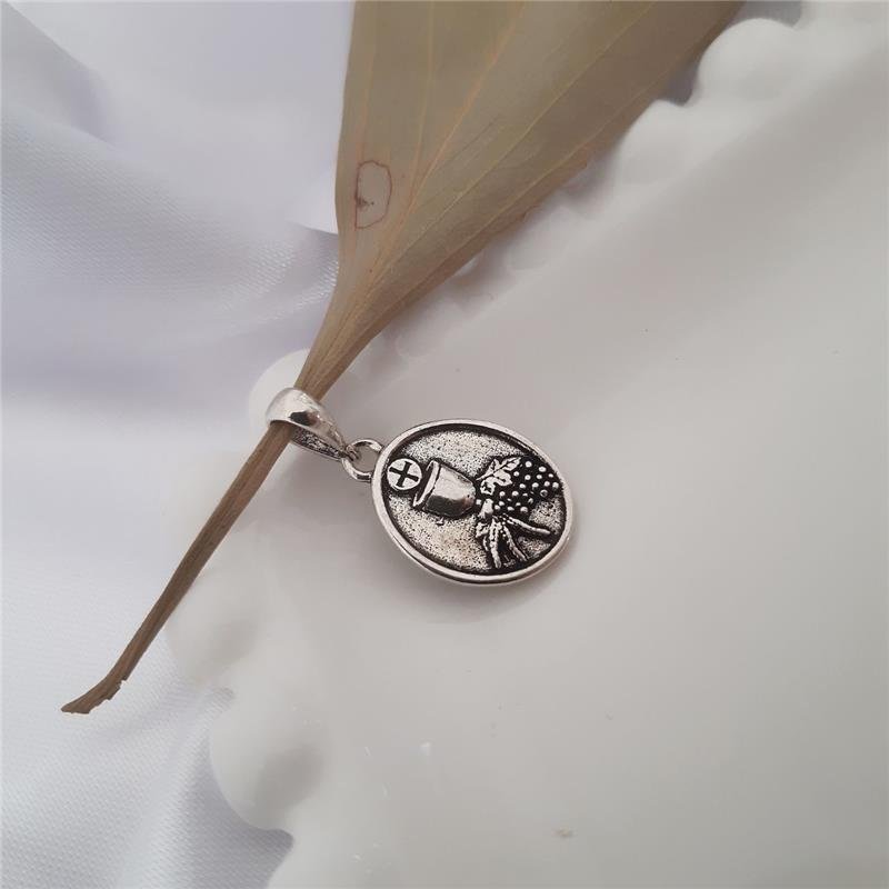 PINGENTE PRATA 925 MEDALHA SÃO PADRE PIO 1,5 CM