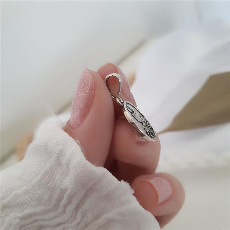 PINGENTE PRATA 925 MEDALHA SÃO PADRE PIO 1,5 CM