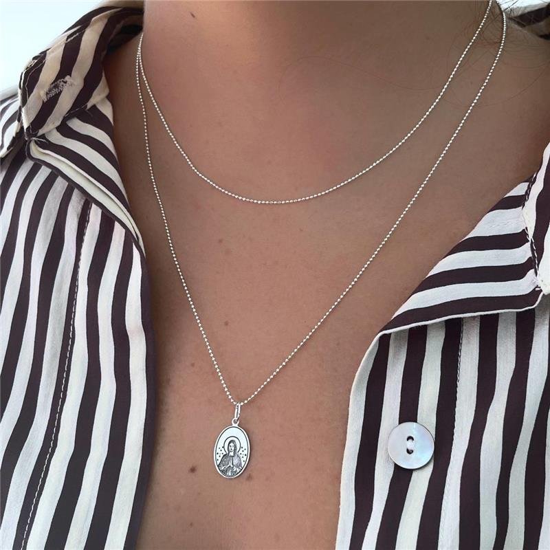 PINGENTE PRATA 925 MEDALHA VIRGEM MARIA