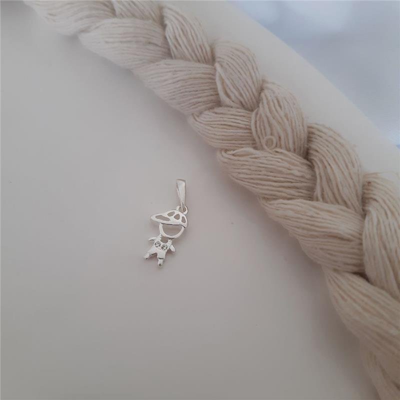 PINGENTE PRATA 925 MENINO BONÉ VAZADO