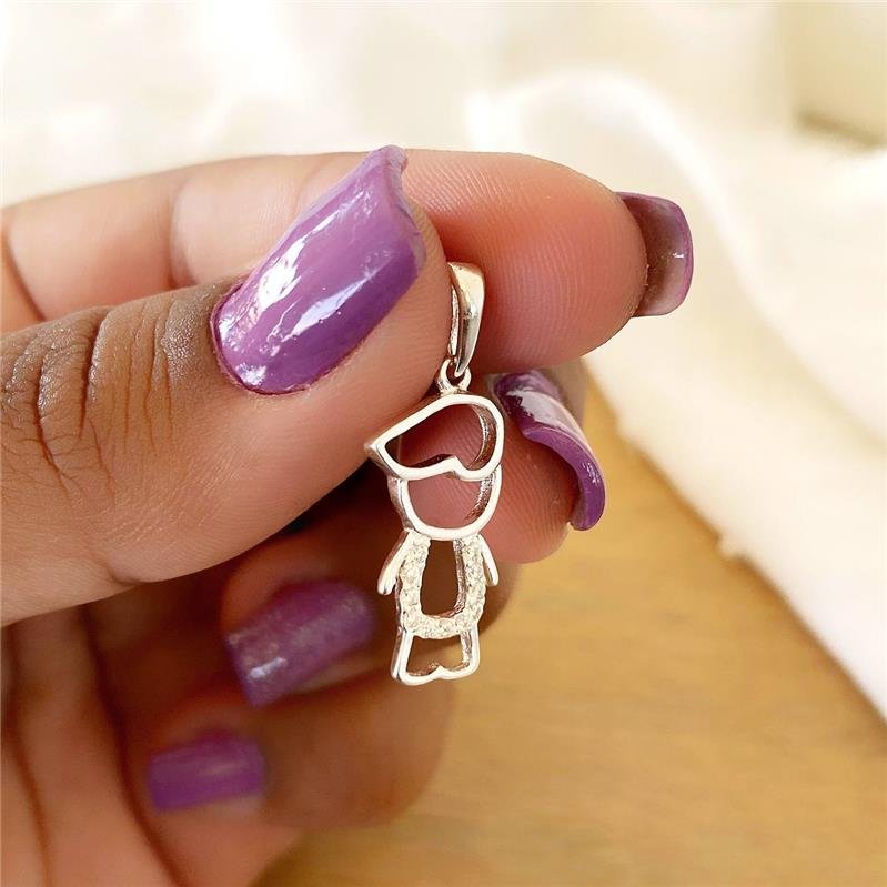 PINGENTE PRATA 925 MENINO DE TOPETE