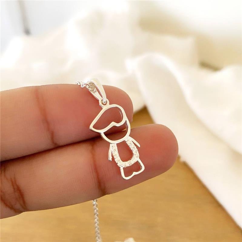 PINGENTE PRATA 925 MENINO DE TOPETE