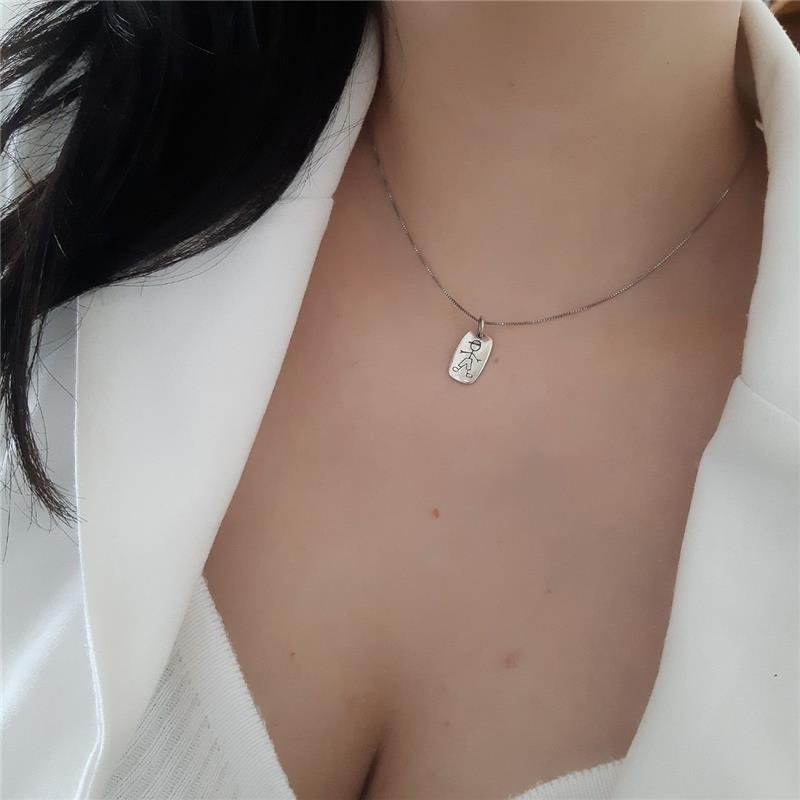 PINGENTE PRATA 925 MENINO PLAQUINHA 