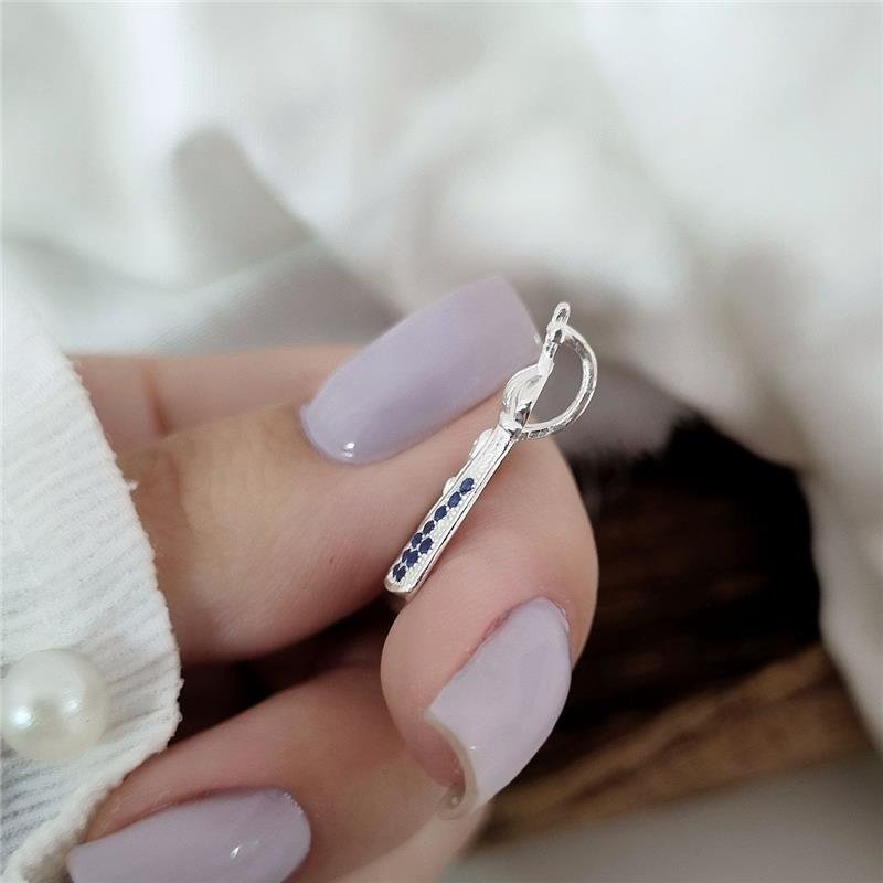 PINGENTE PRATA 925 NOSSA SENHORA APARECIDA AZUL