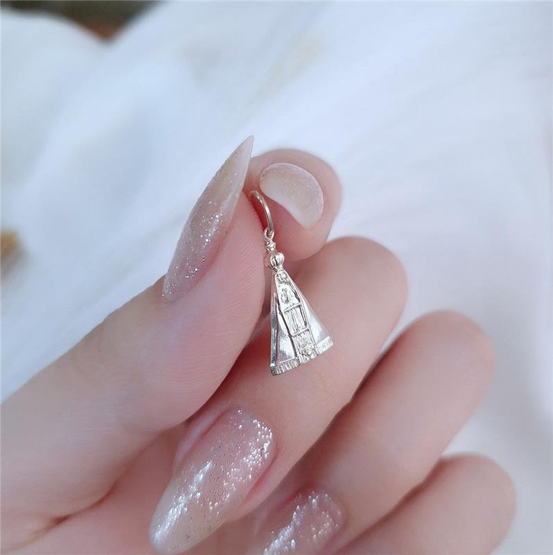 PINGENTE PRATA 925 NOSSA SENHORA APARECIDA MANTO LISO