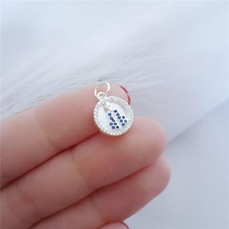 PINGENTE PRATA 925 NOSSA SENHORA APARECIDA MICROZIRCÔNIAS CRAVEJADAS