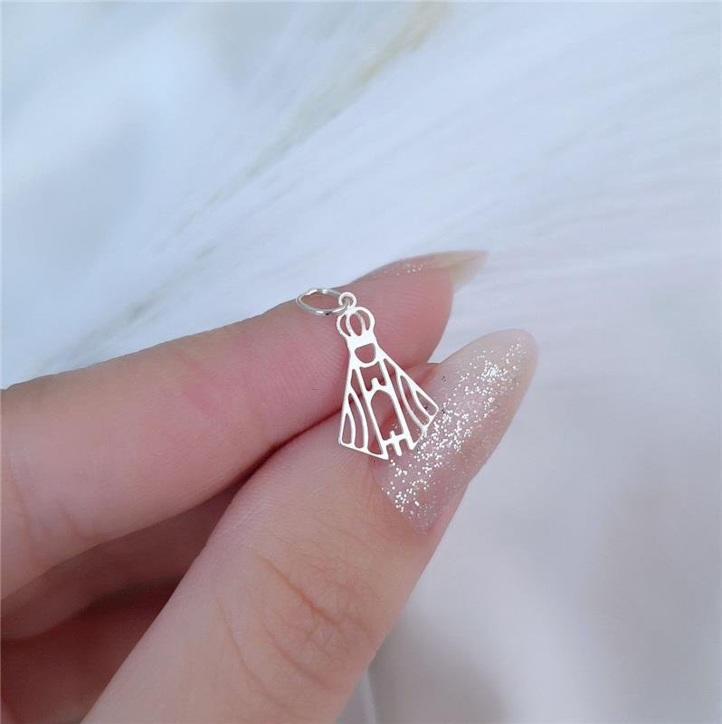 PINGENTE PRATA 925 NOSSA SENHORA APARECIDA VAZADA