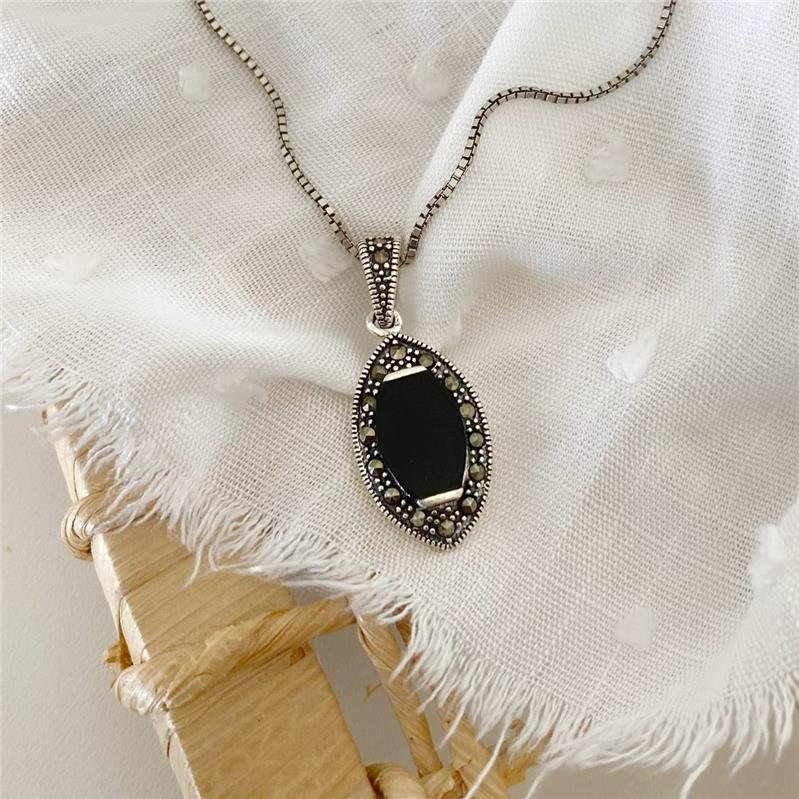 PINGENTE PRATA 925 OLHO COM PEDRA NATURAL