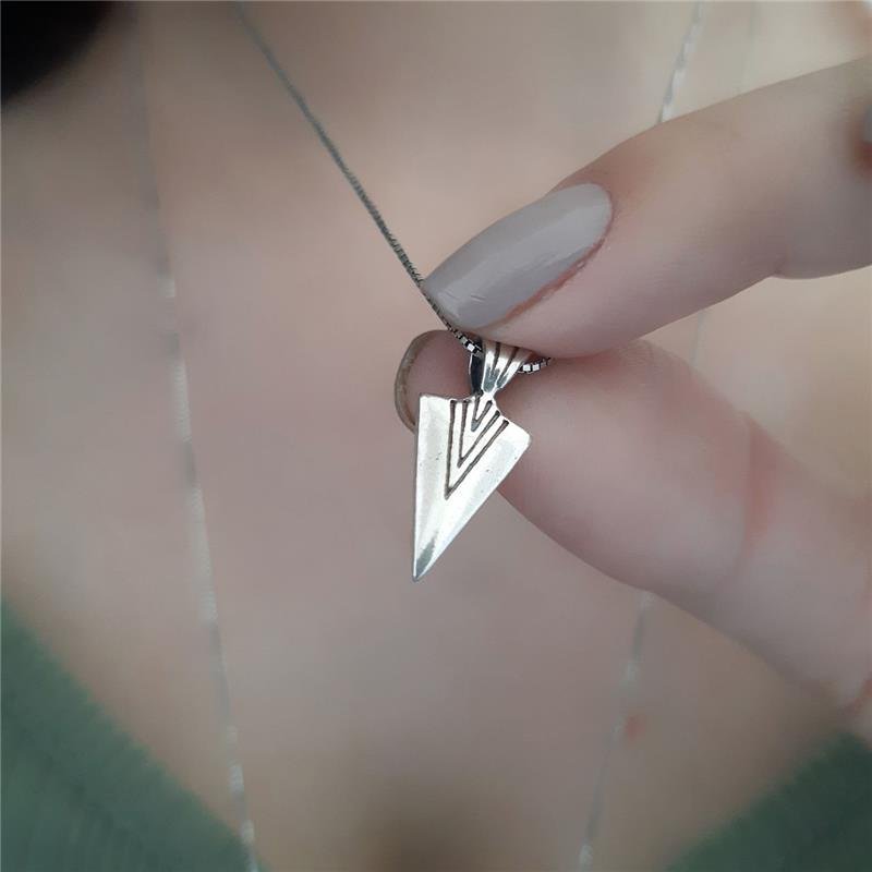 PINGENTE PRATA 925 TRIANGULAR PONTA DE FLECHA