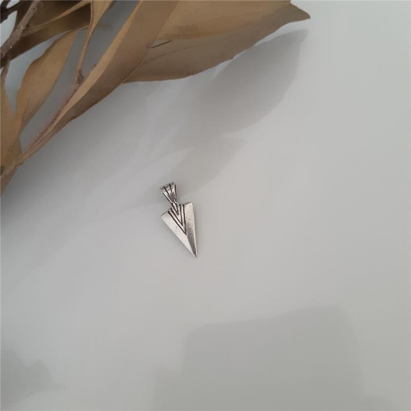 PINGENTE PRATA 925 TRIANGULAR PONTA DE FLECHA