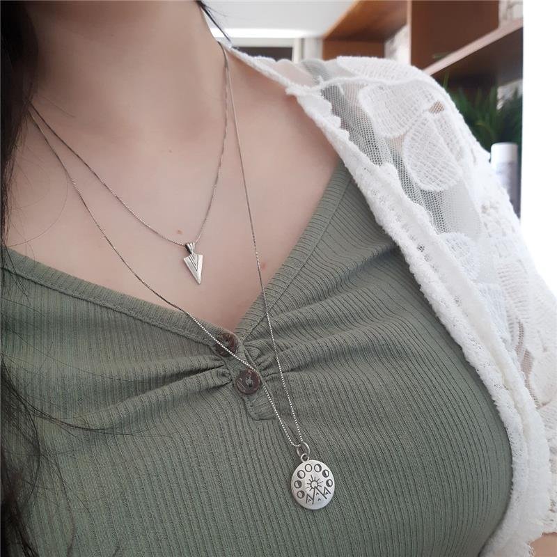 PINGENTE PRATA 925 TRIANGULAR PONTA DE FLECHA