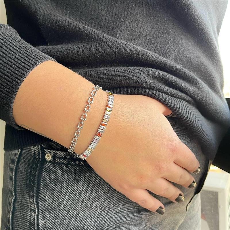 PULSEIRA AÇO INOX ELOS FERRADURA 